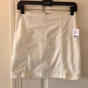 Free People White Denim Skirt NWT